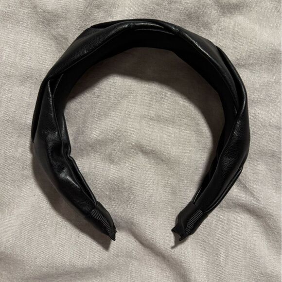 H&M Black Leather Headband - Picture 2 of 2